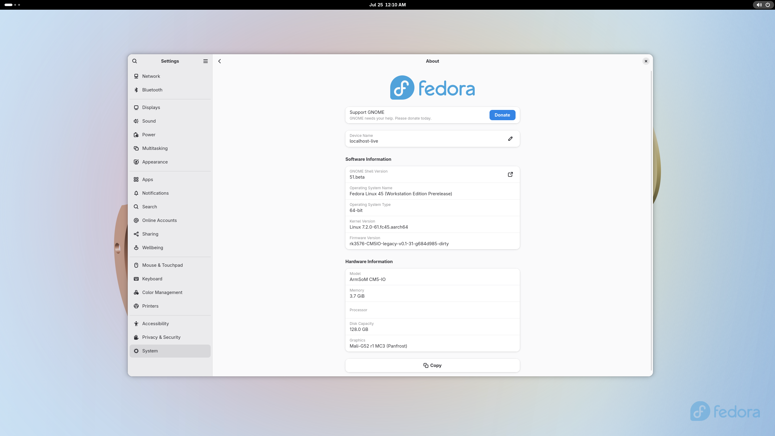 GNOME on CM5-IO